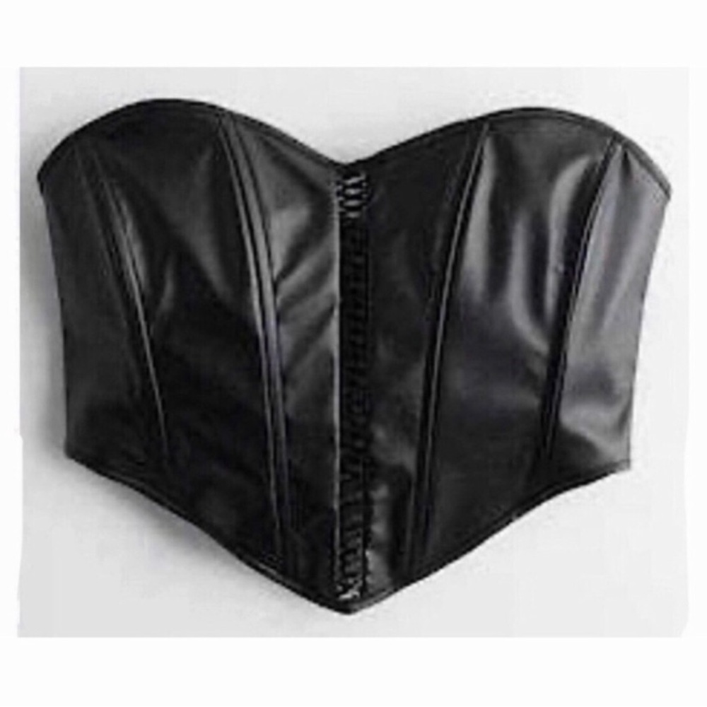 Social Tourist - Faux Leather Corset